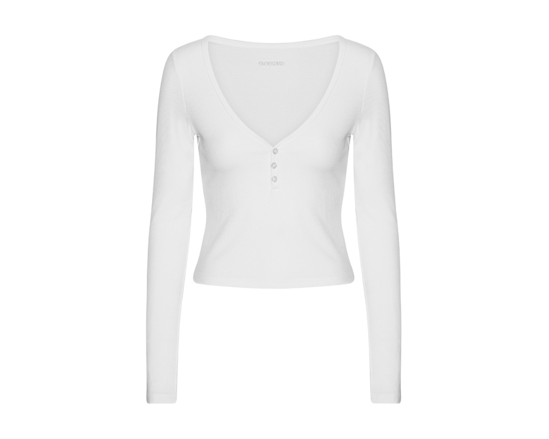 Exercere Rib Long Sleeve Rib Long Sleeve - White