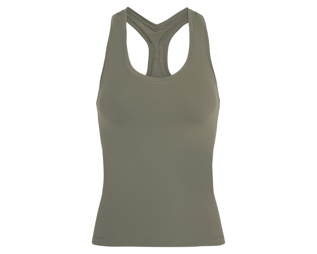 Exercere Tops Neaty Racer Back Top - Olive Green