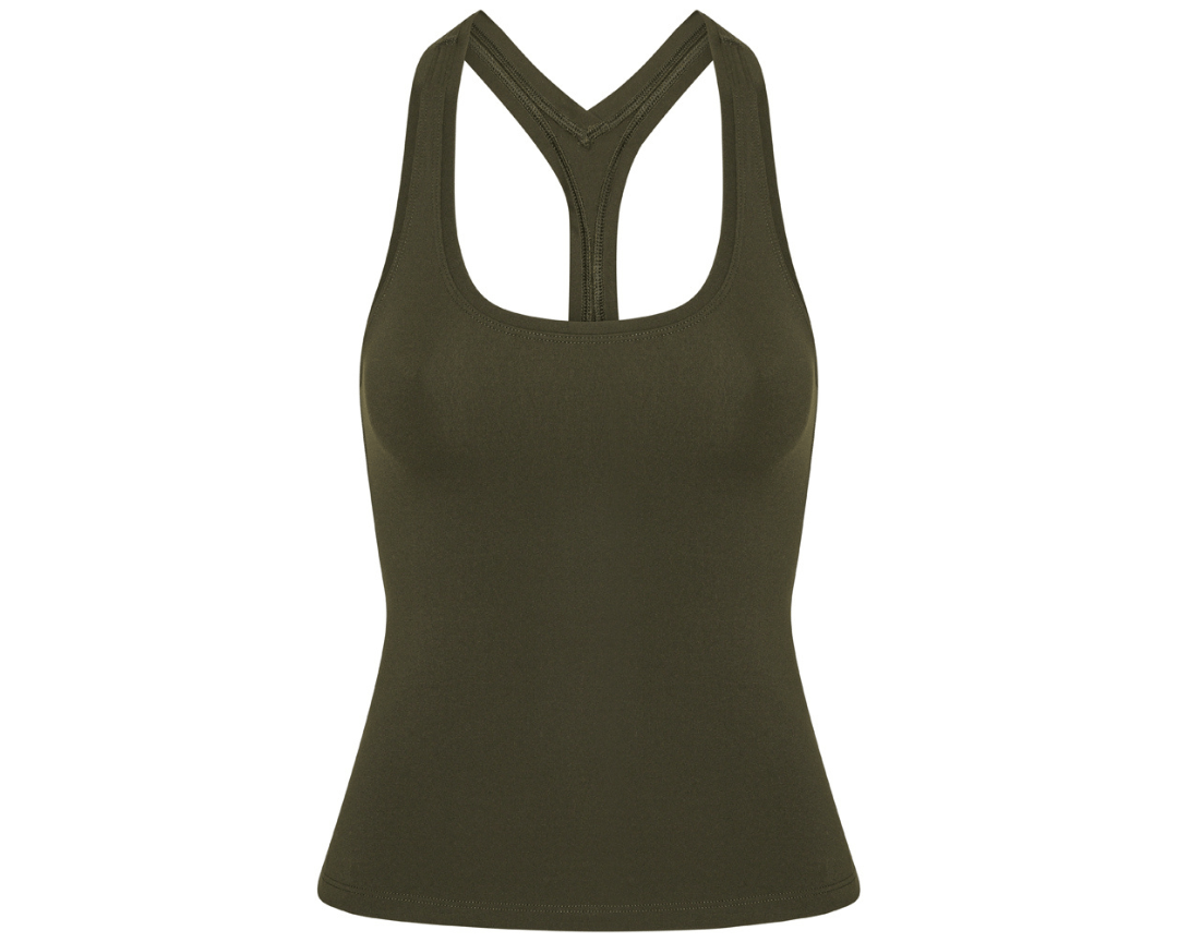 Exercere Tops Neaty Racer Tank Top - Forrest Green