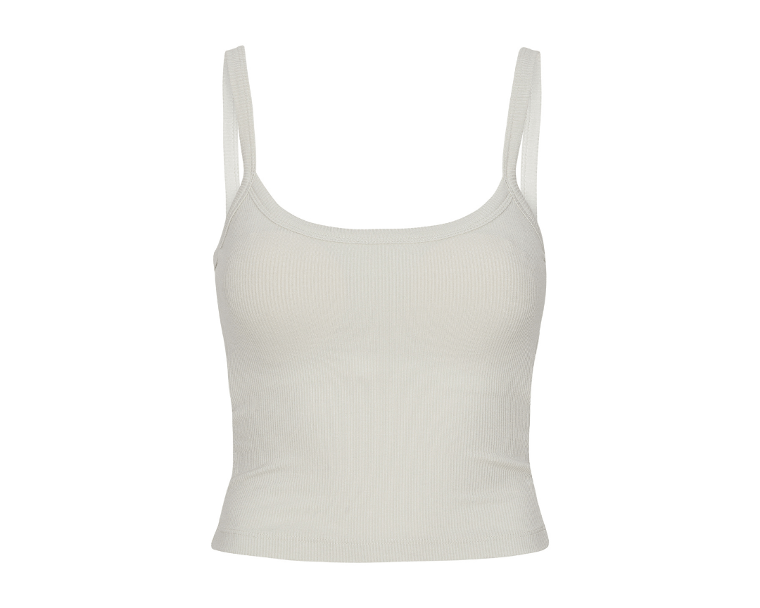 Exercere Tops Rib Tank Top - Vanilla